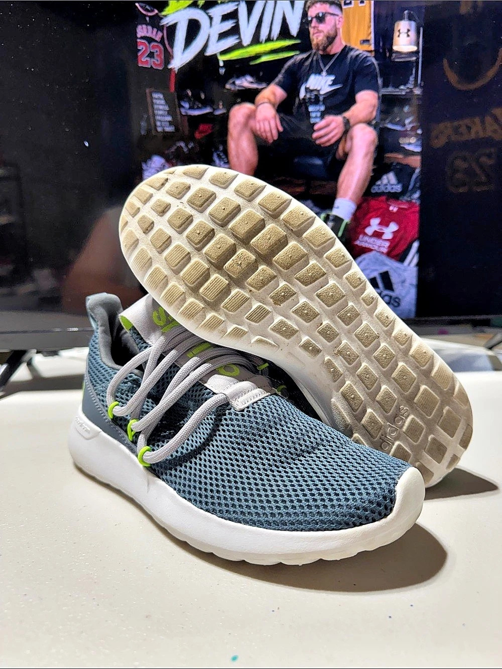 Adidas Cloudfoam Flex Blue & White Sneakers